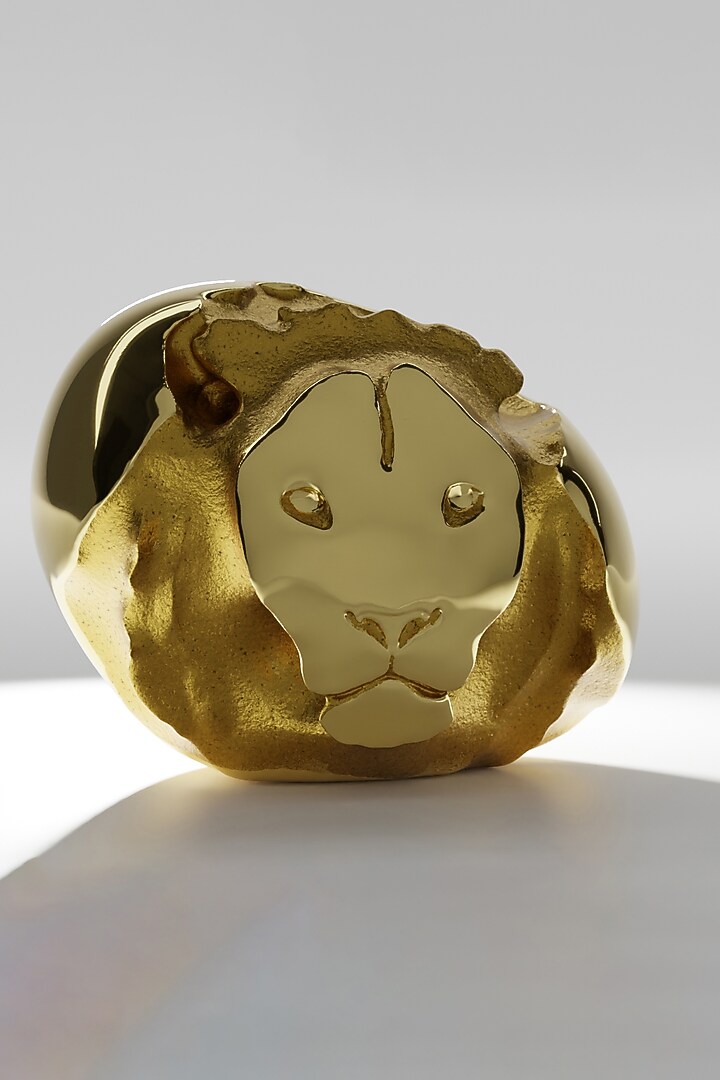 Rex Gold Brass Modern Sculpture by Shaze at Pernia's Pop Up Shop