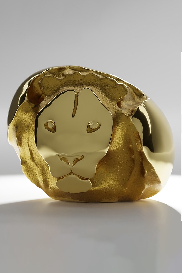 Rex Gold Brass Modern Sculpture by Shaze at Pernia's Pop Up Shop