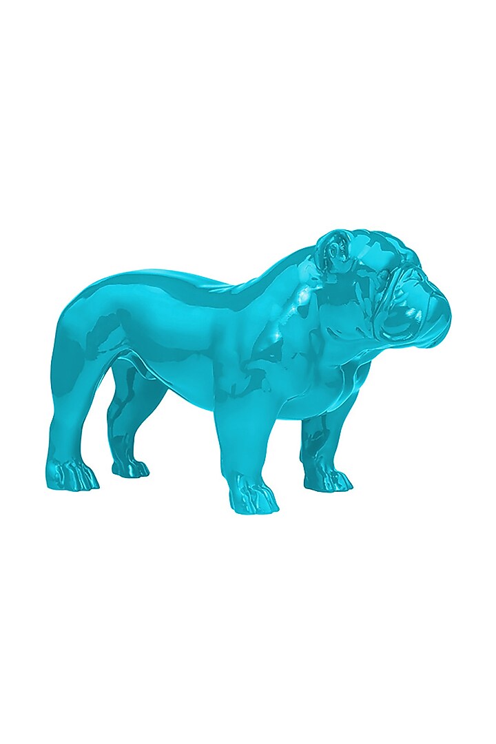 Angus Turquoise Resin Bulldog Sculpture by Shaze at Pernia's Pop Up Shop