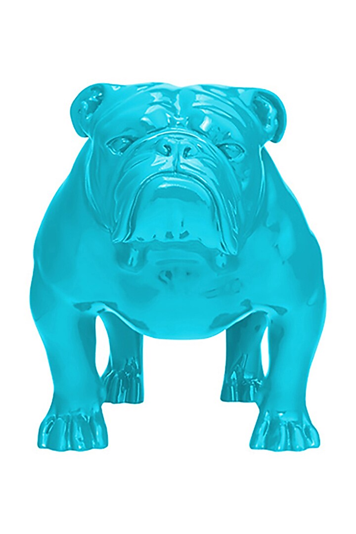 Angus Turquoise Resin Bulldog Sculpture by Shaze at Pernia's Pop Up Shop