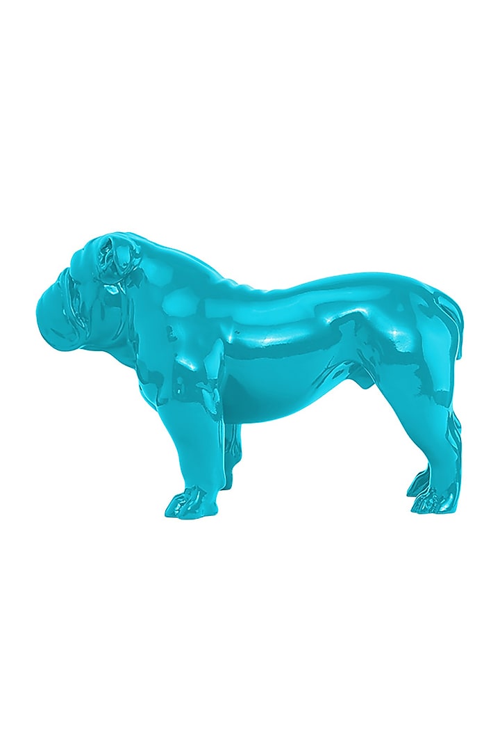 Angus Turquoise Resin Bulldog Sculpture by Shaze at Pernia's Pop Up Shop