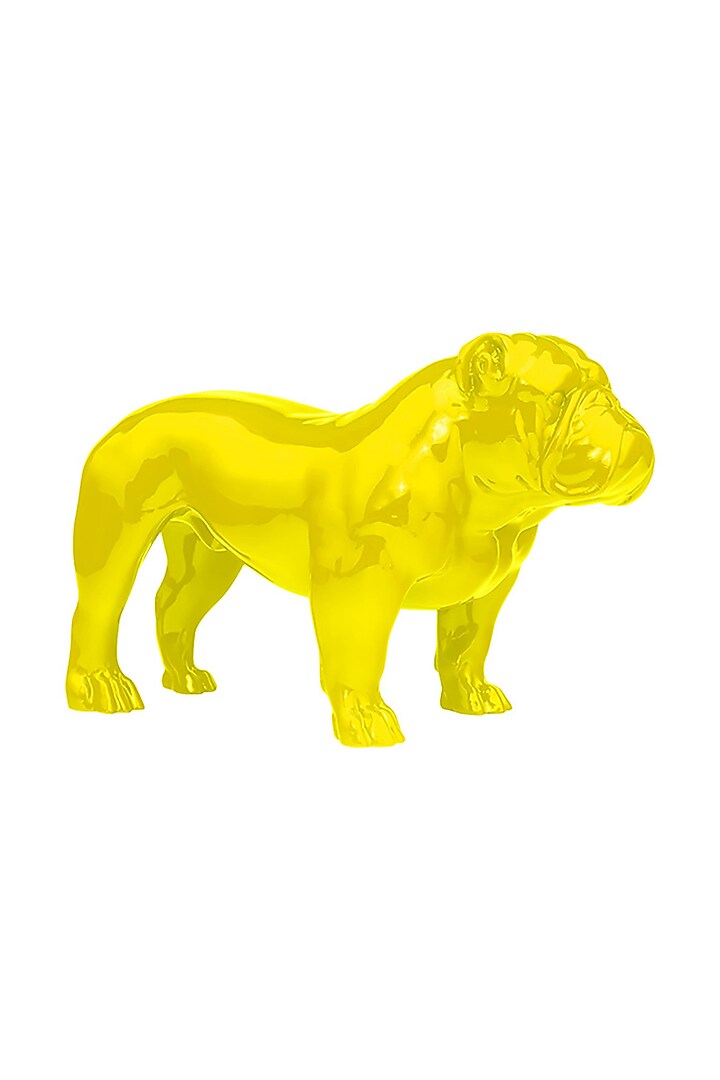Angus Yellow Resin Bulldog Sculpture by Shaze at Pernia's Pop Up Shop