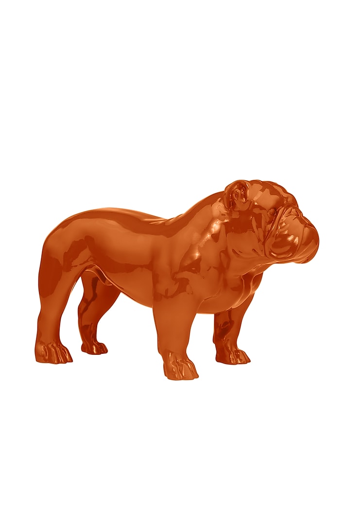 Angus Orange Resin Bulldog Sculpture by Shaze at Pernia's Pop Up Shop