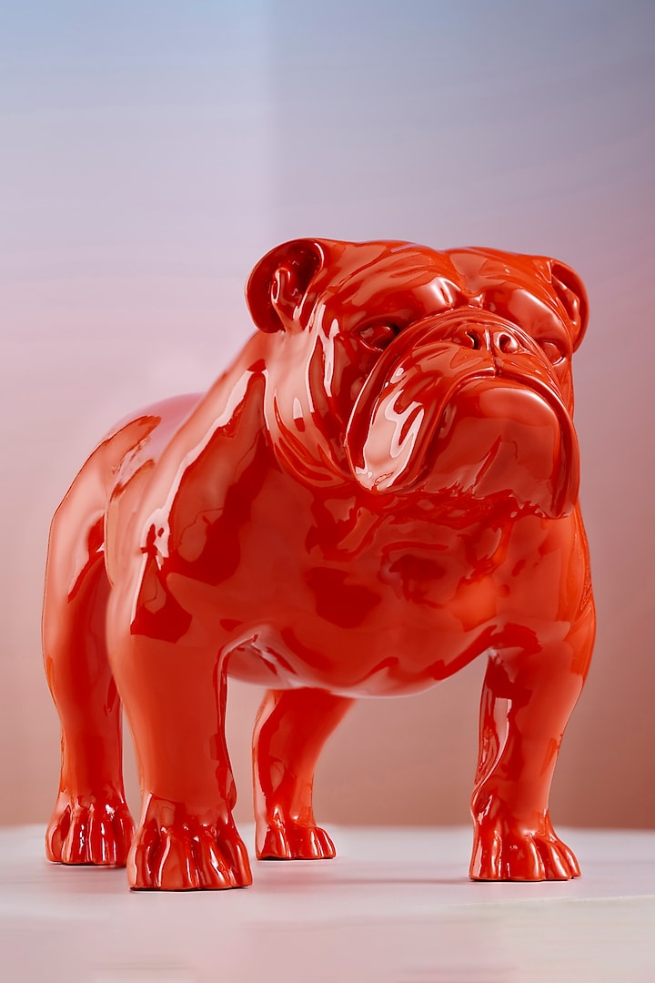 Angus Orange Resin Bulldog Sculpture by Shaze at Pernia's Pop Up Shop