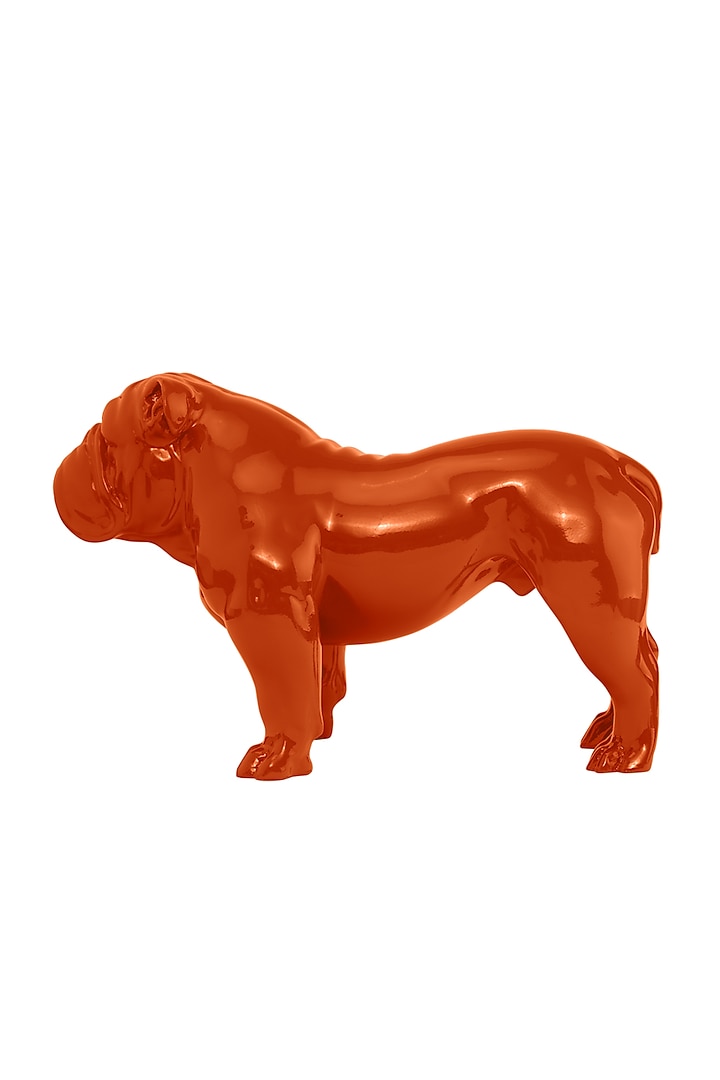 Angus Orange Resin Bulldog Sculpture by Shaze at Pernia's Pop Up Shop