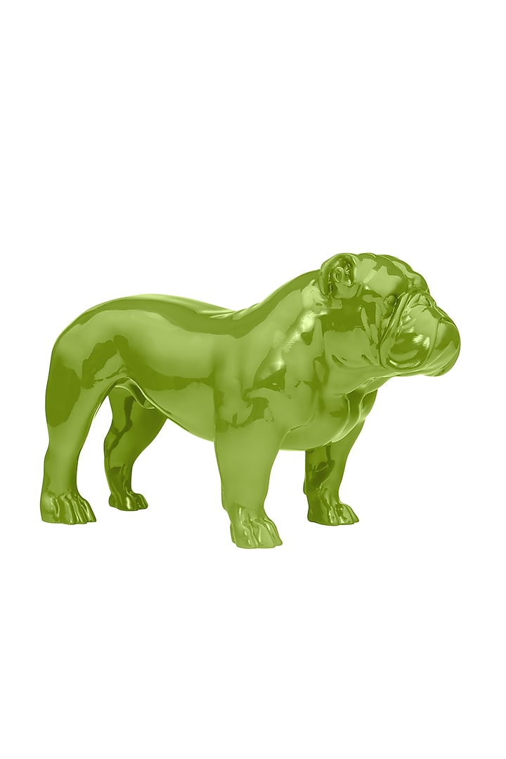 Angus Green Resin Bulldog Sculpture by Shaze at Pernia's Pop Up Shop