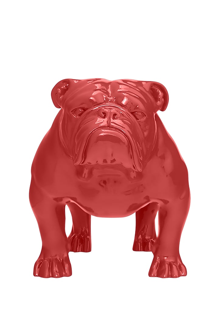 Angus Red Resin Bulldog Sculpture by Shaze at Pernia's Pop Up Shop