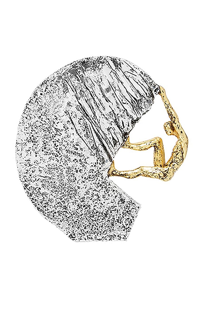 Beyond All Limits Silver & Gold Resin Modern Sculpture by Shaze at Pernia's Pop Up Shop