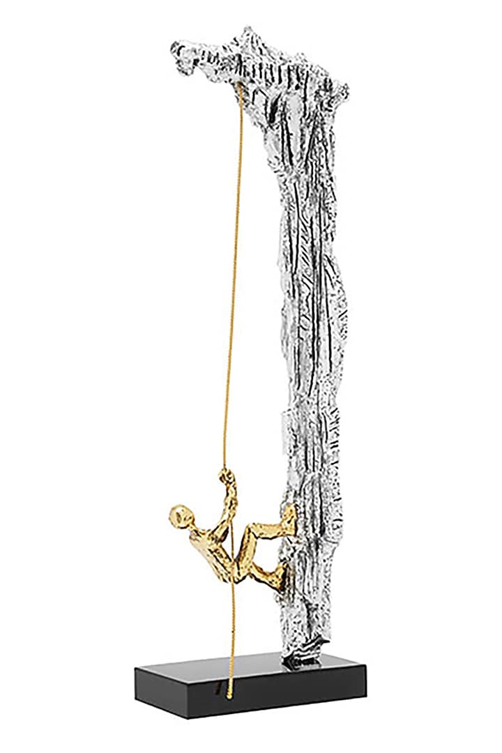 Climb To The Finish Line Silver & Gold Resin Electroformed Silver Figurine by Shaze at Pernia's Pop Up Shop