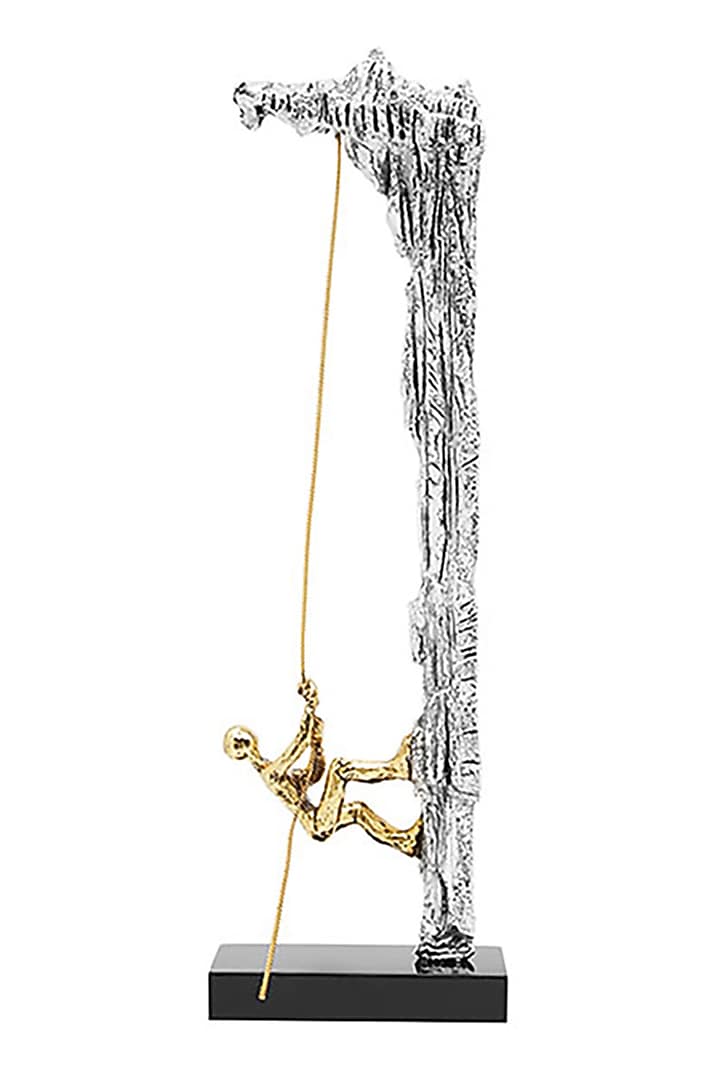 Climb To The Finish Line Silver & Gold Resin Electroformed Silver Figurine by Shaze at Pernia's Pop Up Shop