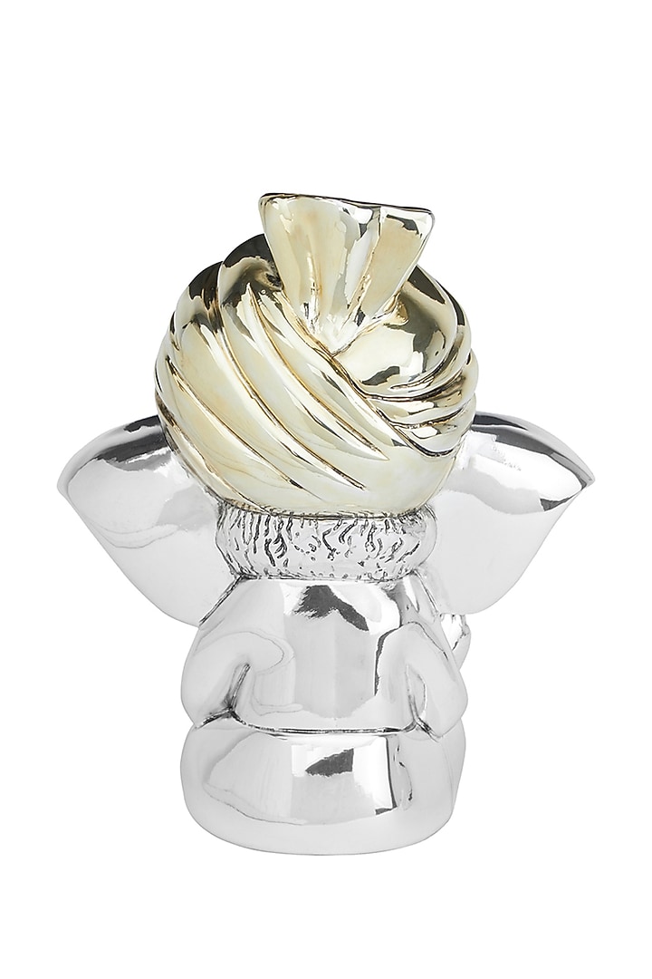 The Acuity Silver Plated Resin Lord Ganesha Idol by Shaze at Pernia's Pop Up Shop