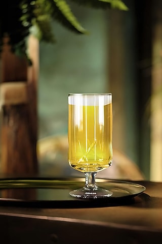 Mirth White Crystal Cocktail Glass (Set Of 6) by Shaze