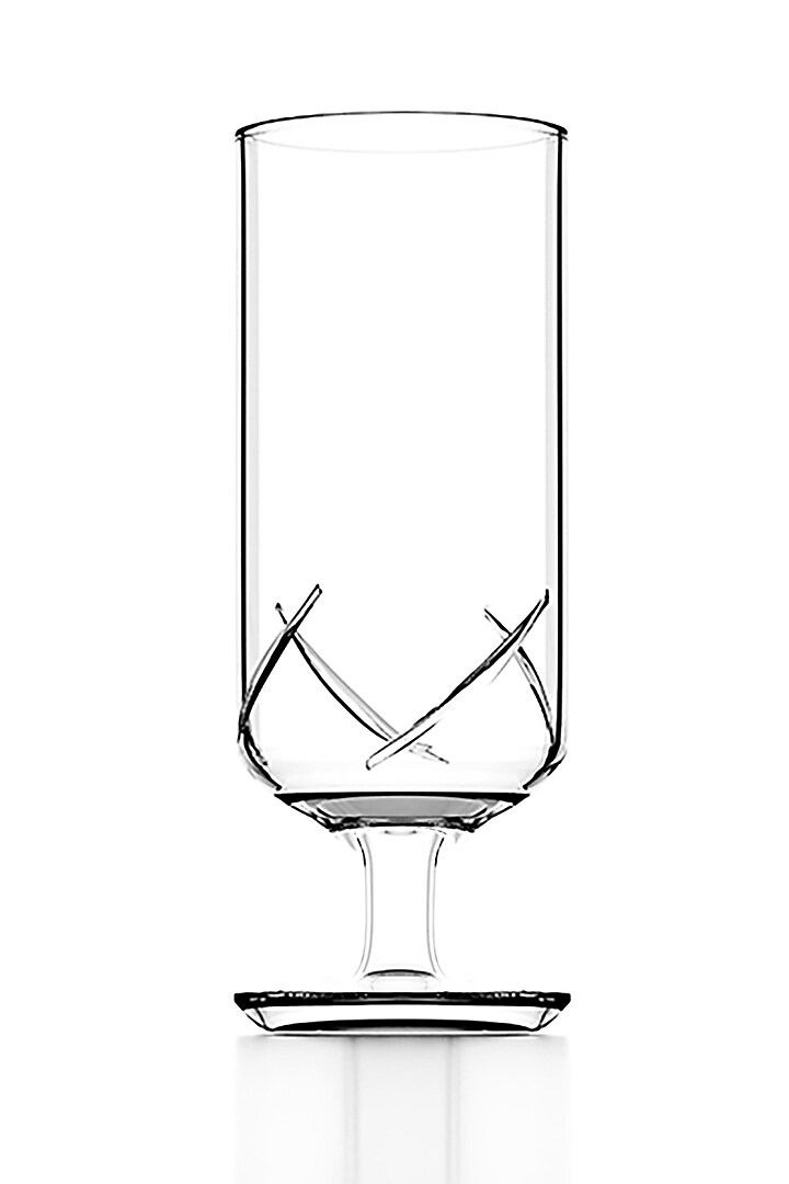 Mirth White Crystal Cocktail Glass (Set Of 6) by Shaze at Pernia's Pop Up Shop