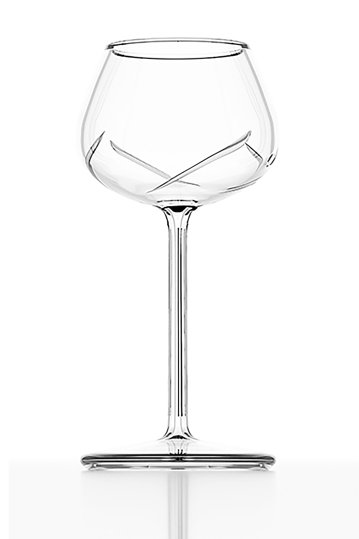 Redle White Crystal Wine Glass (Set Of 6) by Shaze at Pernia's Pop Up Shop