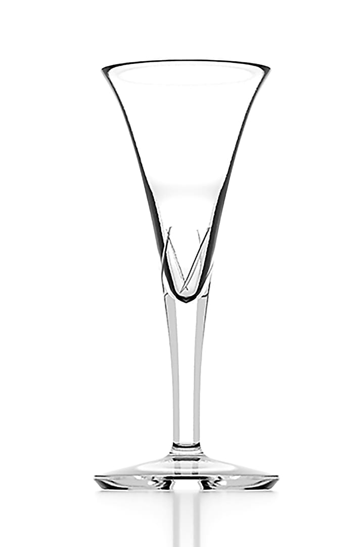 Clink White Crystal Flute Glass (Set Of 6) by Shaze at Pernia's Pop Up Shop
