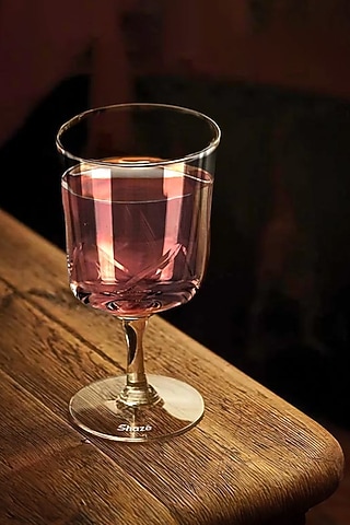Festivo White Crystal Flute Glass (Set Of 6) by Shaze