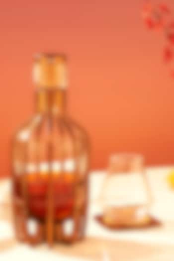 The Cage Gold Lead Free Hand Blown Crystal Glass Whiskey Decanter by Shaze at Pernia's Pop Up Shop