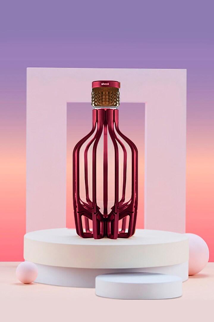 The Cage Red Lead Free Hand Blown, Crystal Glass Whiskey Decanter by Shaze at Pernia's Pop Up Shop