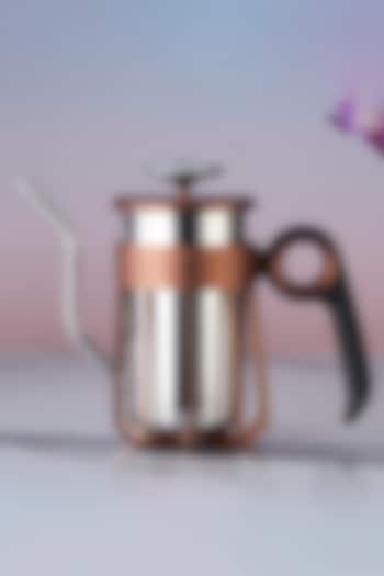 The Steam Catcher Rose Gold Borosilicate Glass Stainless Steel Coffee Maker by Shaze