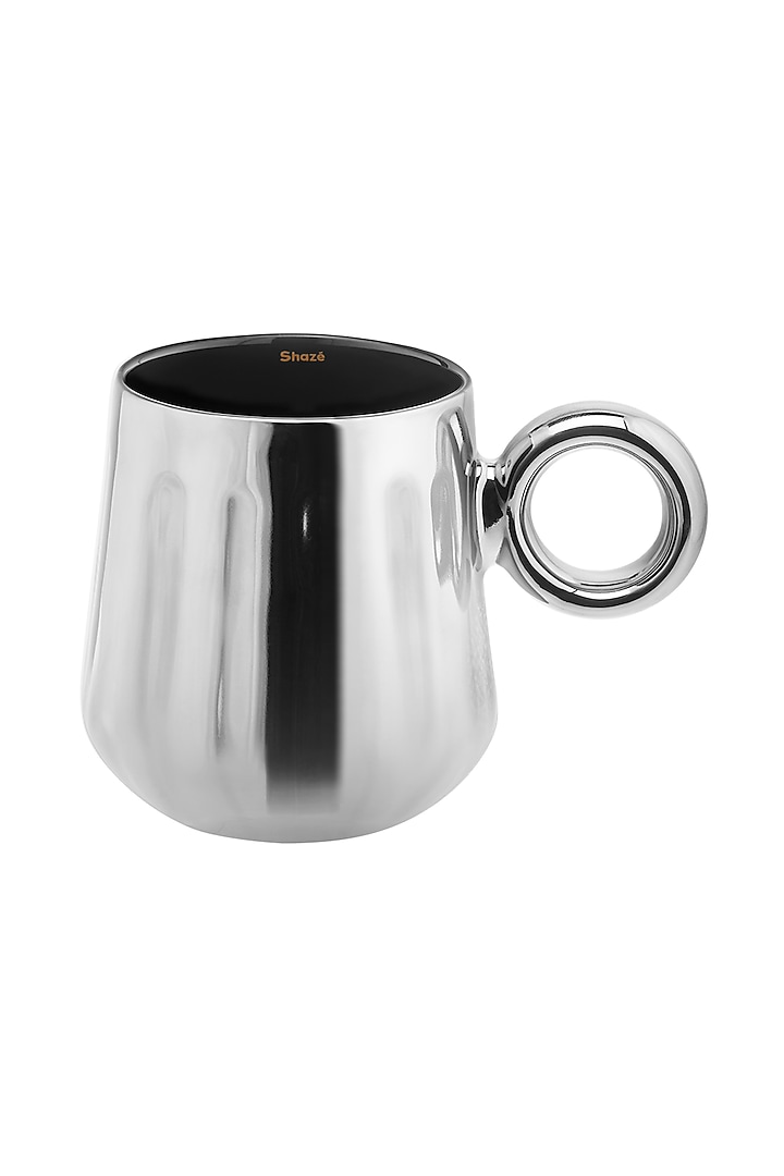 Silver Ceramic Coffee Mug (Set Of 6) by Shaze at Pernia's Pop Up Shop
