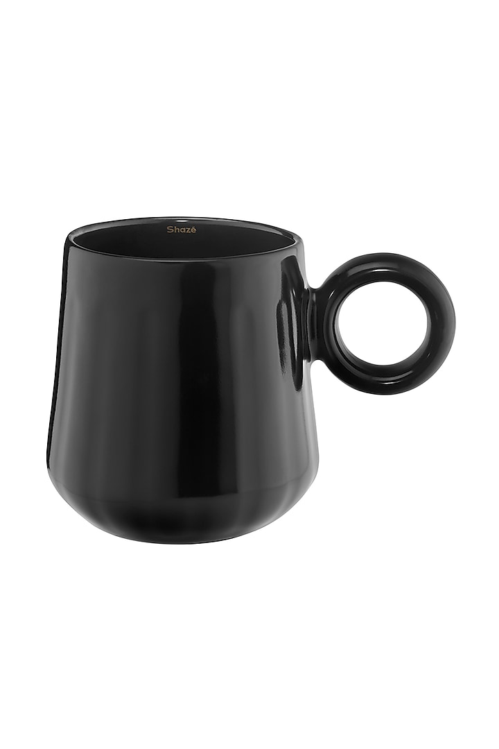 Black Ceramic Coffee Mug (Set Of 6) by Shaze at Pernia's Pop Up Shop