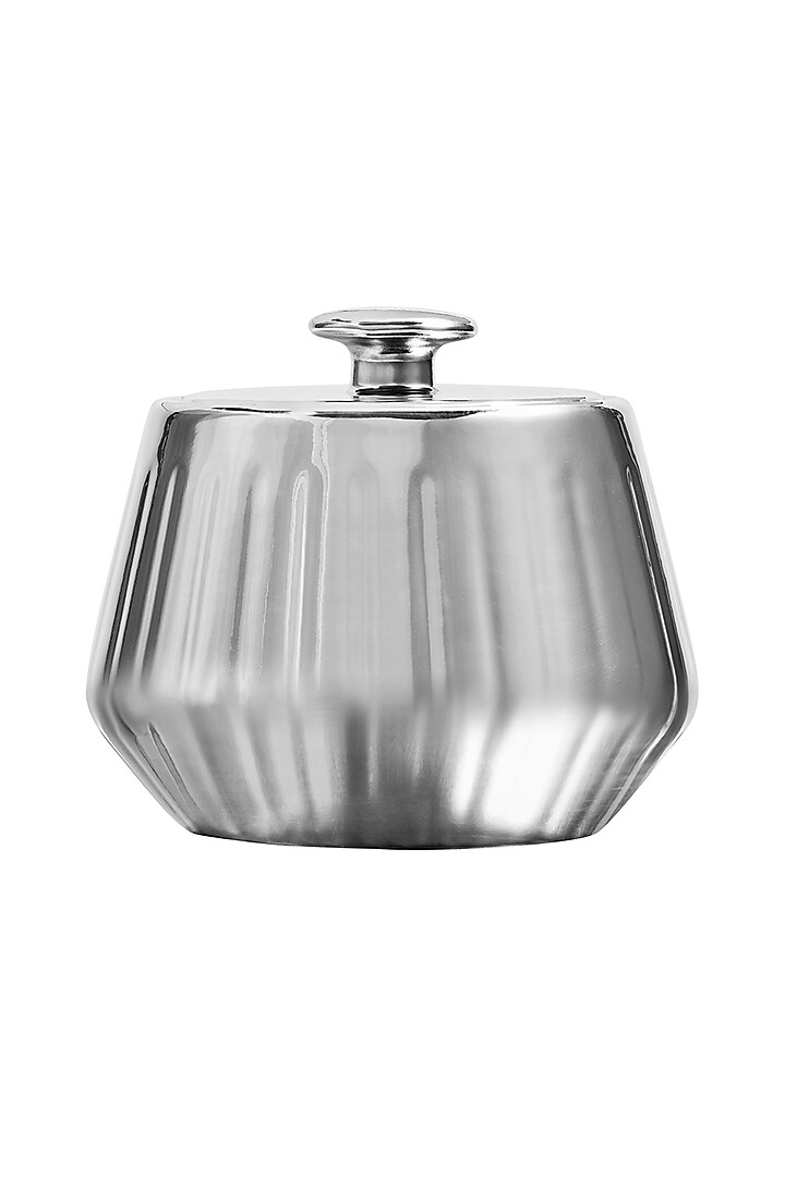 Milk & Sugar Pot Silver Ceramic & Stainless Steel Serveware by Shaze at Pernia's Pop Up Shop