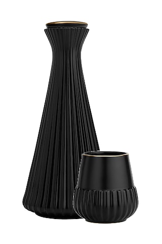 Lavo Black Ceramic Serveware by Shaze