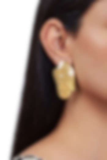 Gold Finish Handcrafted Mismatched Earrings by ZOHRA at Pernia's Pop Up Shop