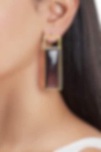 Gold Finish Handcrafted Dangler Earrings by ZOHRA at Pernia's Pop Up Shop