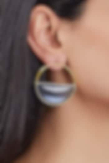 Gold Finish Handcrafted Half-Hoop Earrings  by ZOHRA at Pernia's Pop Up Shop