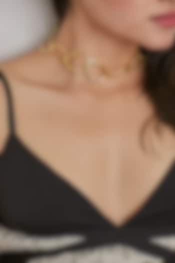 Matte Gold Plated Necklace by Zohra at Pernia's Pop Up Shop