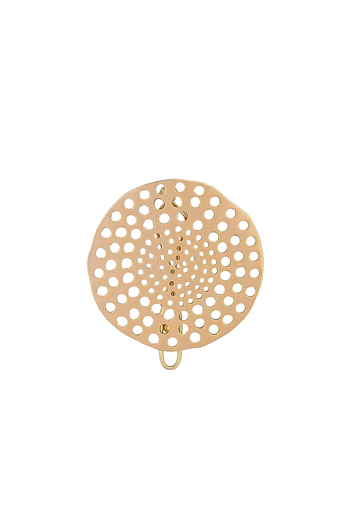 Matte Gold Plated Hair Clip by Zohra
