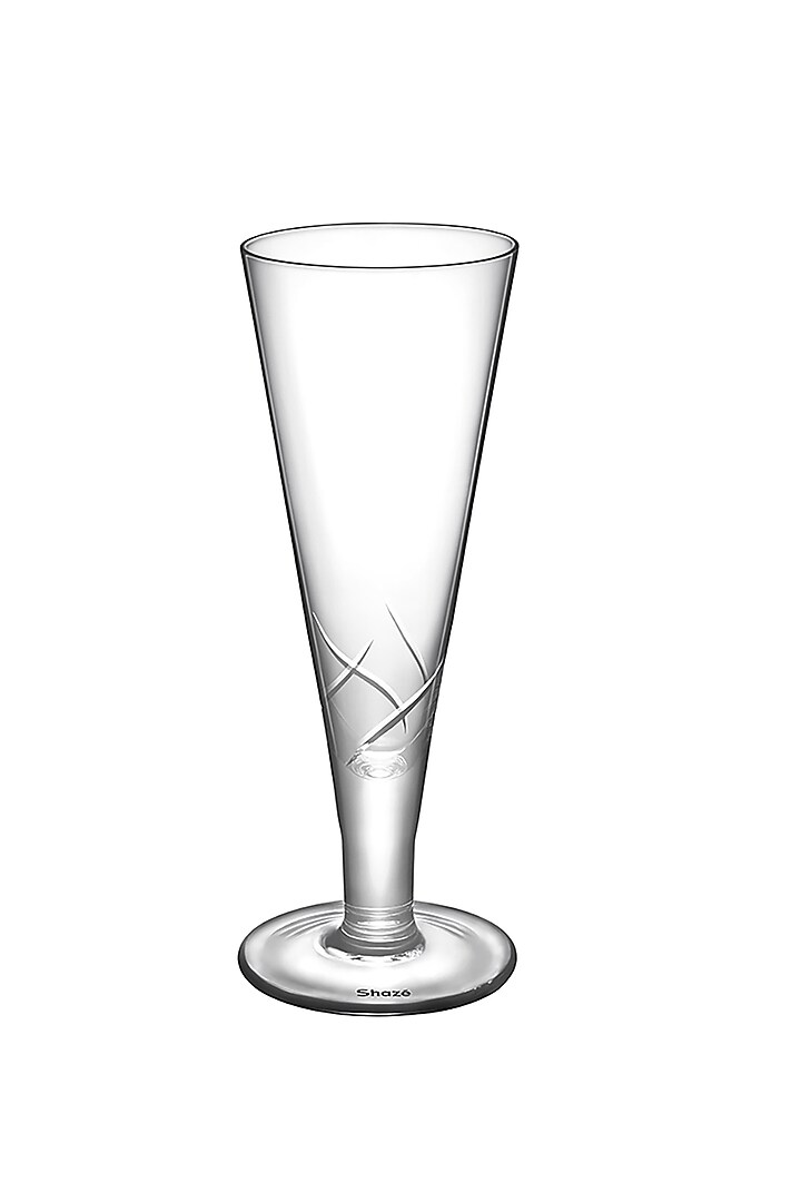 Bubbly White Crystal Flute Glass (Set Of 6) by Shaze at Pernia's Pop Up Shop