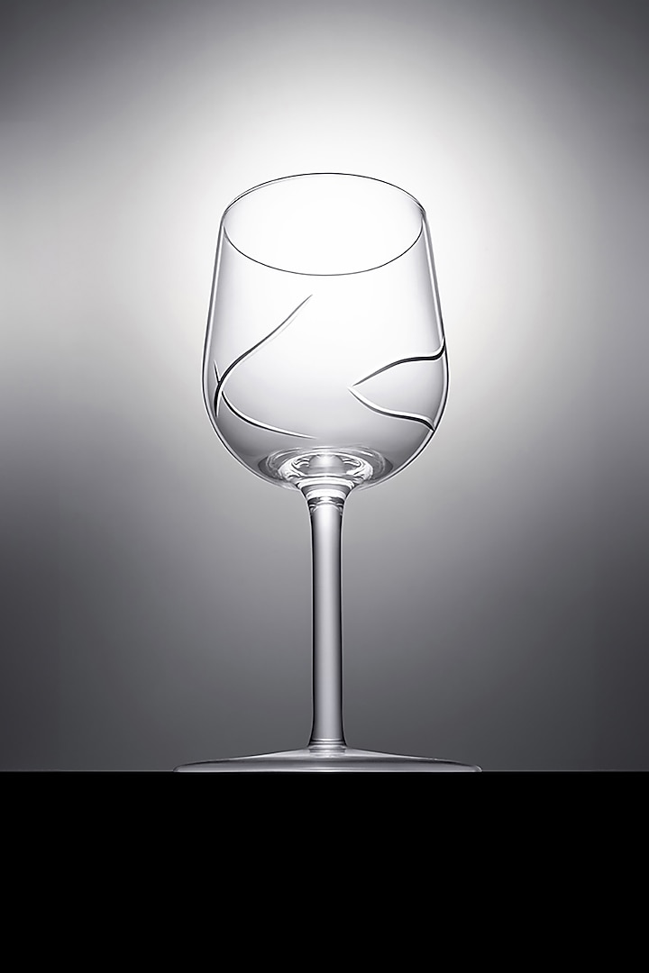 Toast White Crystal Wine Glass (Set Of 6) by Shaze at Pernia's Pop Up Shop