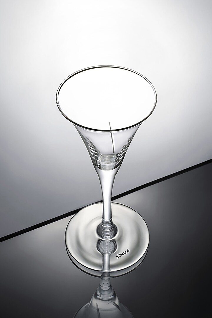 Clink White Crystal Flute Glass (Set Of 6) by Shaze at Pernia's Pop Up Shop