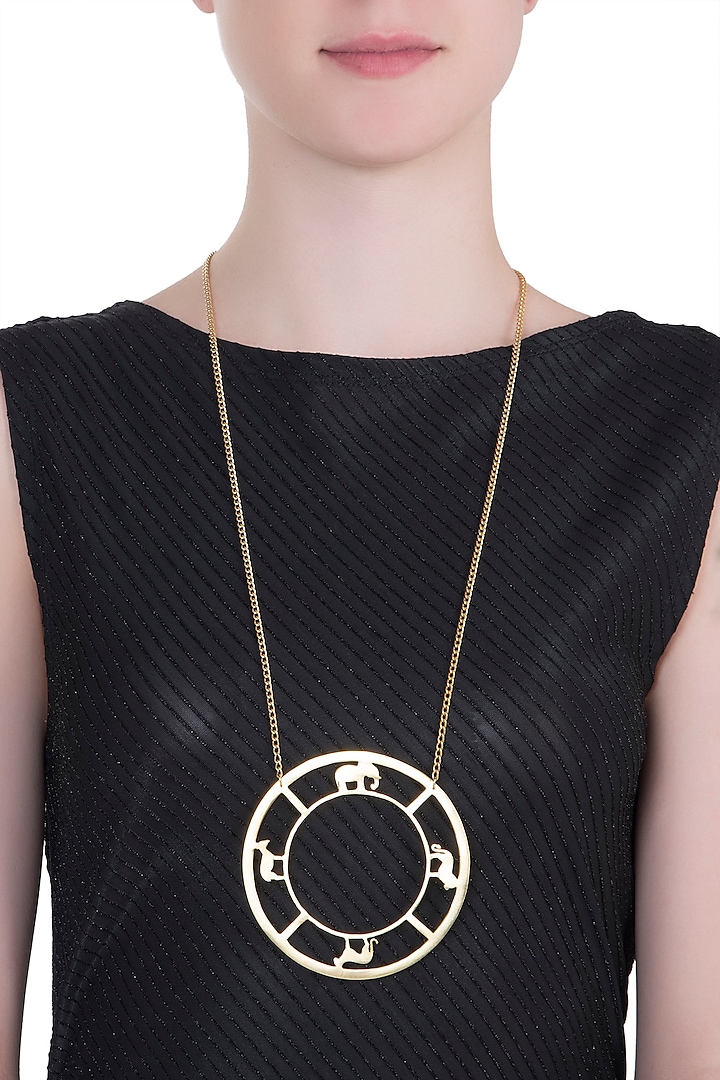 Gold plated bayo necklace by ZOHRA