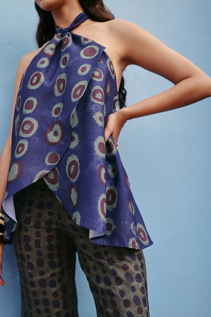Blue Mul Cotton Co-Ord Set by ZiP by Payal & Zinal at Pernia's Pop Up Shop
