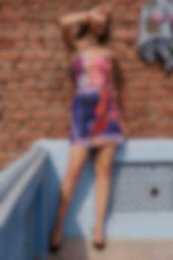 Multi-Colored Linen Floral Printed Skirt Set by ZiP by Payal & Zinal at Pernia's Pop Up Shop