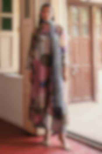 Multi-Colored Georgette Floral Printed Kurta Set by ZiP by Payal & Zinal at Pernia's Pop Up Shop