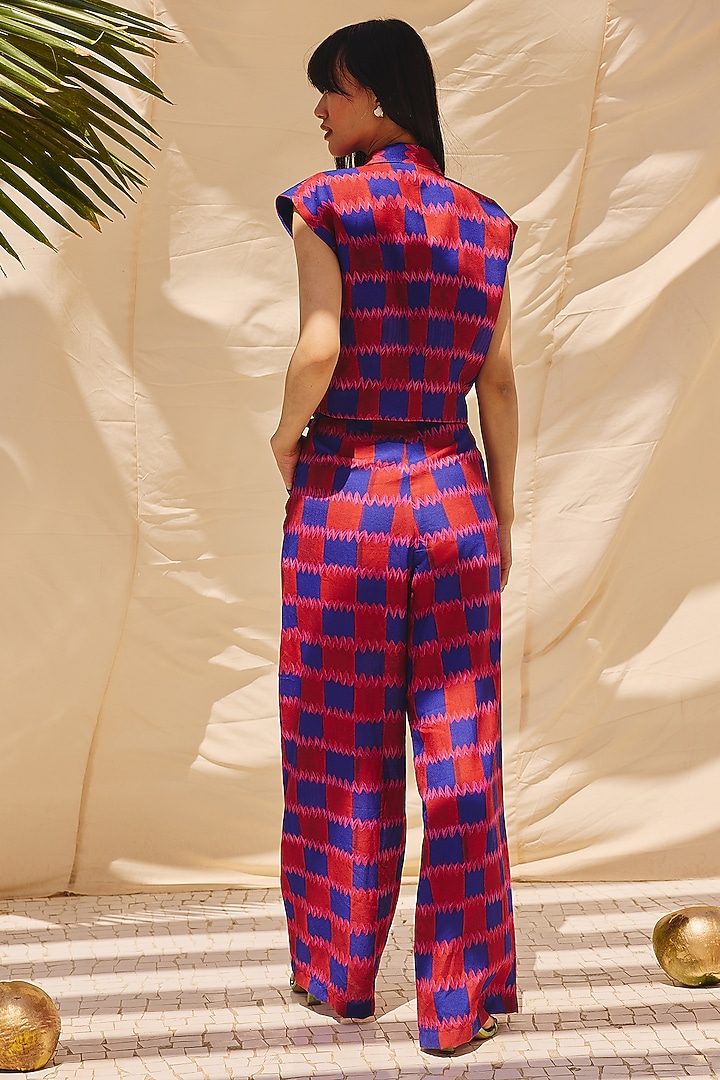 Multi-Colored Cotton Linen Co-Ord Set by ZiP by Payal & Zinal at Pernia's Pop Up Shop