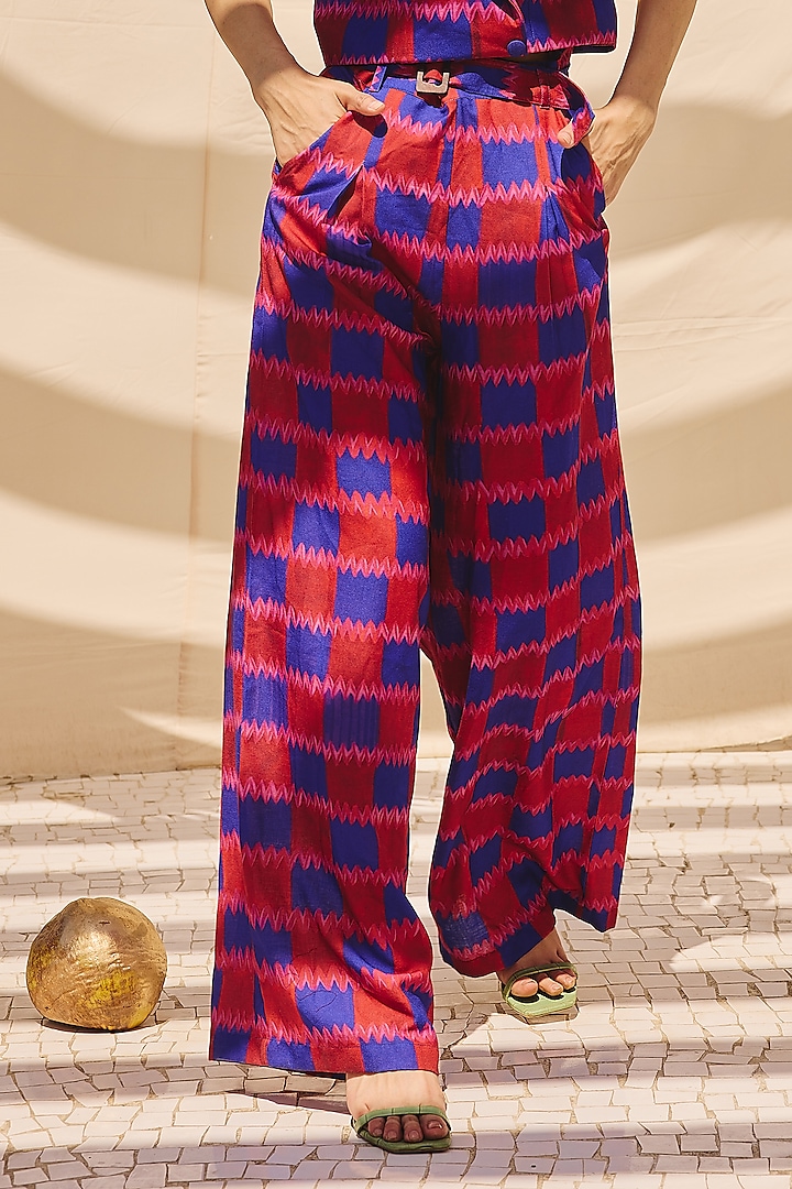 Multi-Colored Cotton Linen Co-Ord Set by ZiP by Payal & Zinal at Pernia's Pop Up Shop