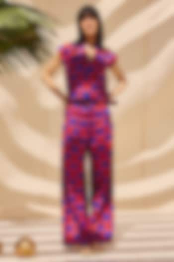 Multi-Colored Cotton Linen Pants by ZiP by Payal & Zinal at Pernia's Pop Up Shop