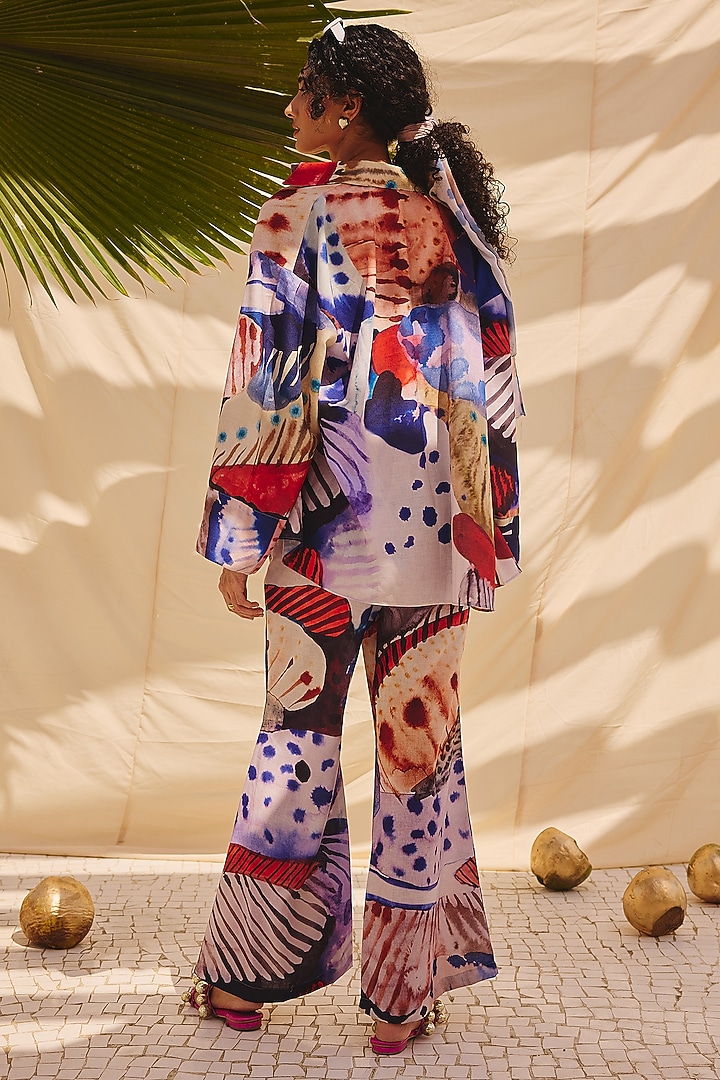 Multi-Colored Cotton Linen Co-Ord Set by ZiP by Payal & Zinal at Pernia's Pop Up Shop
