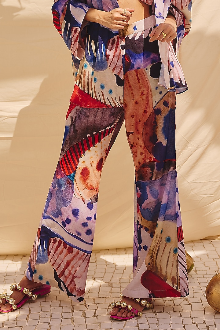 Multi-Colored Cotton Linen Co-Ord Set by ZiP by Payal & Zinal at Pernia's Pop Up Shop