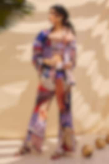 Multi-Colored Cotton Linen Pants by ZiP by Payal & Zinal at Pernia's Pop Up Shop