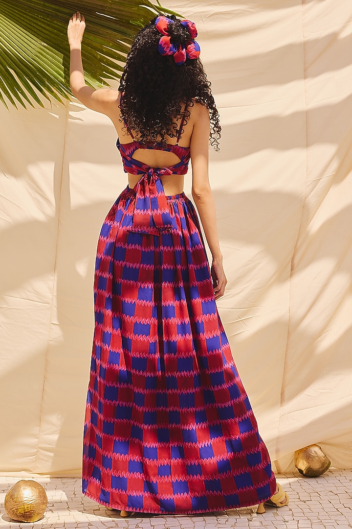 Multi-Colored Georgette Long Summer Dress by ZiP by Payal & Zinal at Pernia's Pop Up Shop