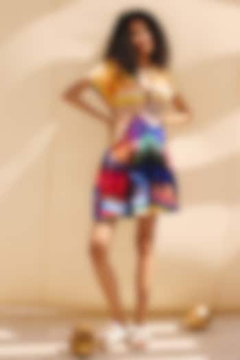 Multi-Colored Cotton Linen Summer Dress by ZiP by Payal & Zinal at Pernia's Pop Up Shop