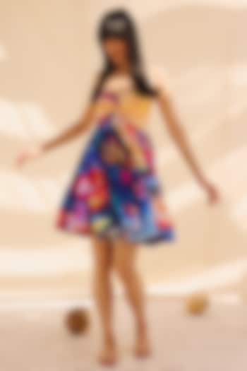 Multi-Colored Cotton Linen Layered Summer Dress by ZiP by Payal & Zinal at Pernia's Pop Up Shop