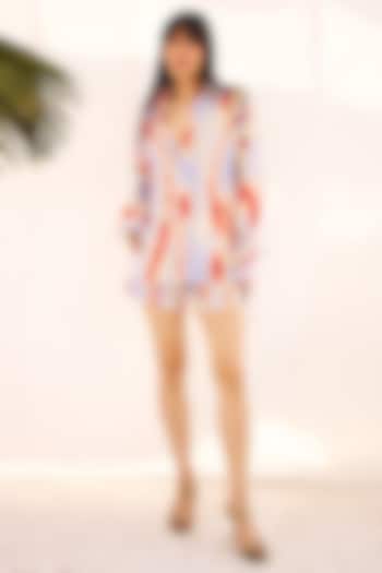 Multi-Colored Cotton Linen Shorts by ZiP by Payal & Zinal at Pernia's Pop Up Shop