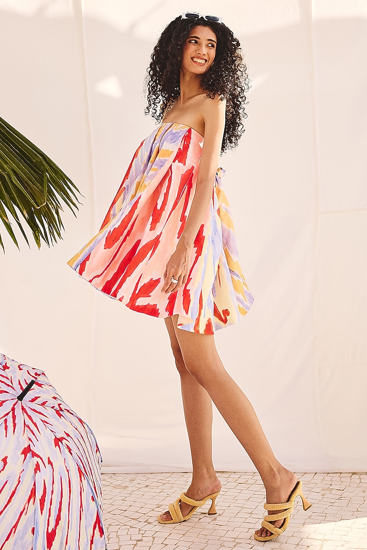 Seafoam Green Cotton Linen Strapless Summer Dress by ZiP by Payal & Zinal at Pernia's Pop Up Shop